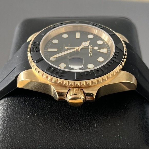 custom build seiko NH35 automatic movement - yellow "yacht-master" style mod - Picture 4 of 5